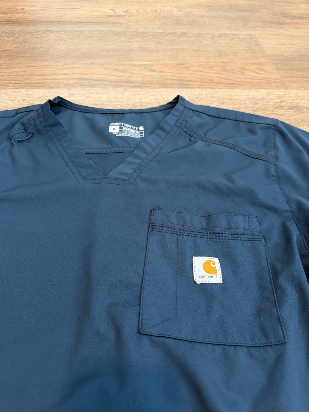 Carhartt Force Scrub Top & Pants Matching Set Navy Blue Medical Workwear Medium - Picture 3 of 12